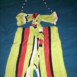 Sexy piece wide leg pants set